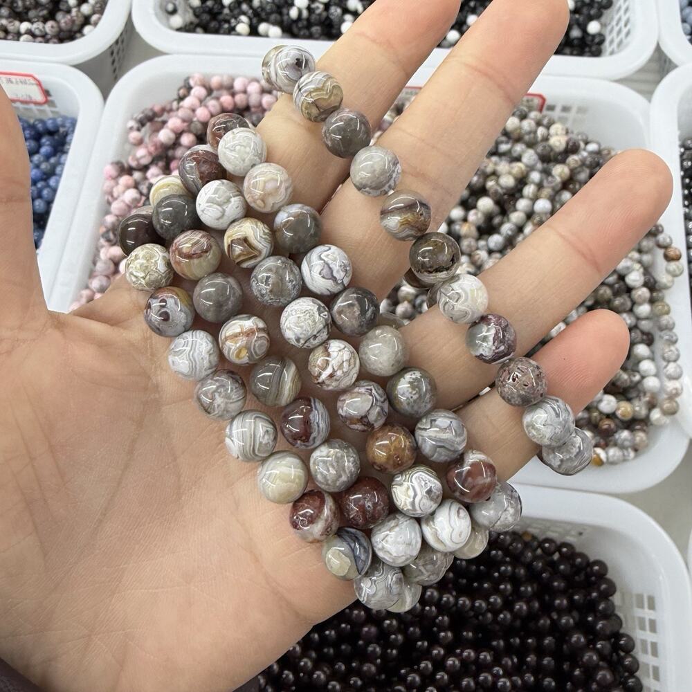 8MM Mexican Agate Bracelet